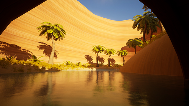 The desert canyon