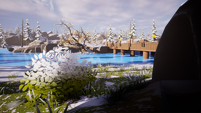 The frozen river